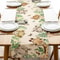 Vintage Floral Bird Linen Table Runner Farmhouse Dining Table Decor 1