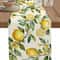 Watercolor Lemon Linen Table Runner Summer Farmhouse Dining Table Decor 4
