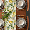 Watercolor Lemon Linen Table Runner Summer Farmhouse Dining Table Decor 6