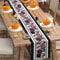 Halloween Skull Rose Crow Linen Table Runner Gothic Party Dining Table Decor 1