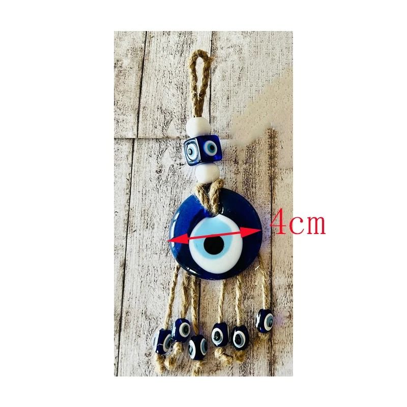 Turkish Blue Evil Eye Pendant Wall Hanging Lucky Charm Home And Car Decor 24