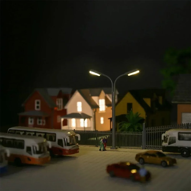 Mini LED Street Lamps Model Train Lights Scale Diorama Miniature Lighting Set 2