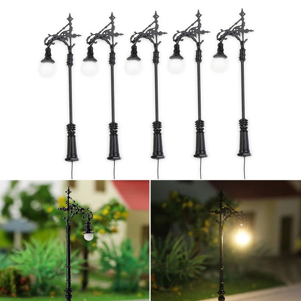 Mini LED Street Lamps Model Train Lights Scale Diorama Miniature Lighting Set 3