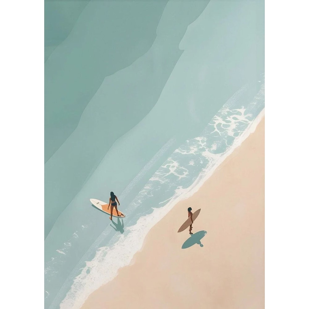 Summer Beach Canvas Wall Art Ocean Pool Party Nordic Living Room Decor 2