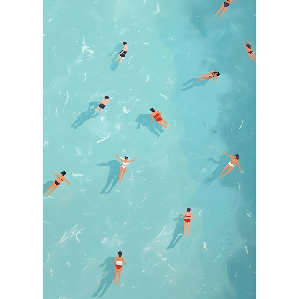 Summer Beach Canvas Wall Art Ocean Pool Party Nordic Living Room Decor 4