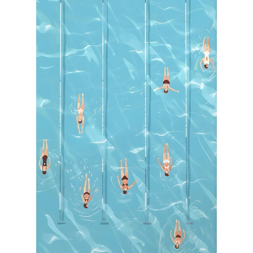 Summer Beach Canvas Wall Art Ocean Pool Party Nordic Living Room Decor 7