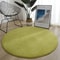 Soft Coral Velvet Round Area Rug Non Slip Modern Living Room Carpet 11
