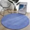 Soft Coral Velvet Round Area Rug Non Slip Modern Living Room Carpet 9
