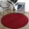Soft Coral Velvet Round Area Rug Non Slip Modern Living Room Carpet 10