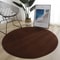 Soft Coral Velvet Round Area Rug Non Slip Modern Living Room Carpet 5