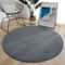 Soft Coral Velvet Round Area Rug Non Slip Modern Living Room Carpet 1
