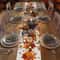 Fall Pumpkin Linen Table Runner Autumn Harvest Thanksgiving Table Decor 1