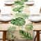 Tropical Palm Leaf Linen Table Runner Summer Greenery Dining Decor 0