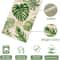 Tropical Palm Leaf Linen Table Runner Summer Greenery Dining Decor 3