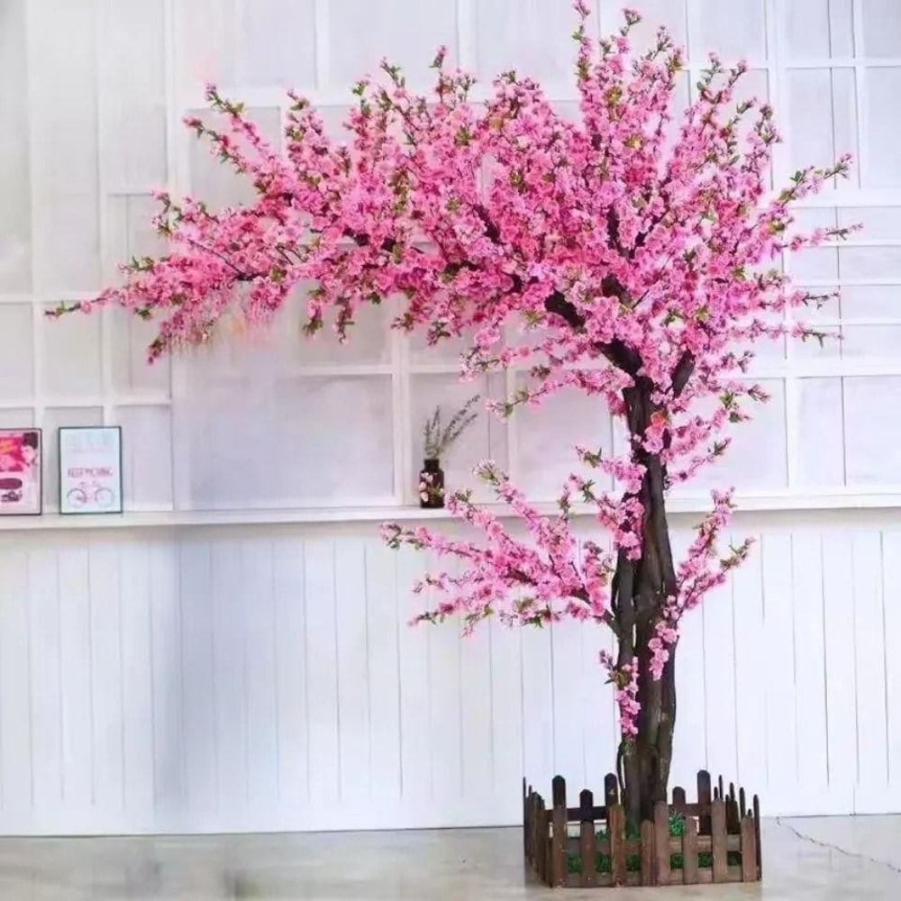 Artificial Flowering Tree Cherry Blossom Wedding Indoor Decor Plant 4