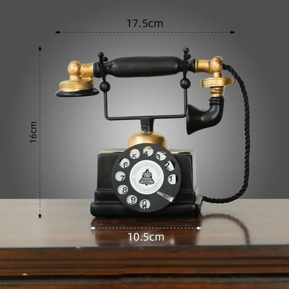 Vintage Retro Telephone Decor Antique Style Home Desk Ornament 3