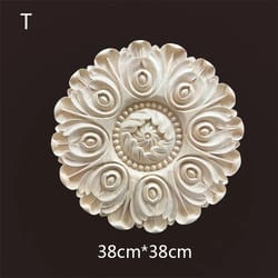 floral wood carved applique furniture onlay decorative trim