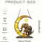 Elephant Family Moon Window Hanging Decor Garden And Bedroom Ornament 3
