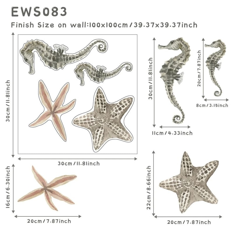 Underwater Wall Stickers Ocean Wall Decals For Bathroom And Kids Room Decor 1