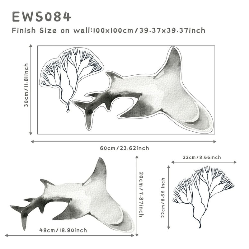 Underwater Wall Stickers Ocean Wall Decals For Bathroom And Kids Room Decor 7