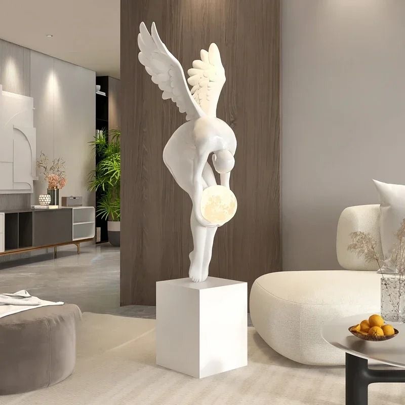 Modern Wing Sculpture Decor Nordic Resin Living Room Statue With Luminous Effect 10