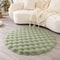 Faux Fur Rug Round Fluffy Carpet Soft Bubble Texture Bedroom And Kids Room Rug 5