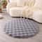Faux Fur Rug Round Fluffy Carpet Soft Bubble Texture Bedroom And Kids Room Rug 4