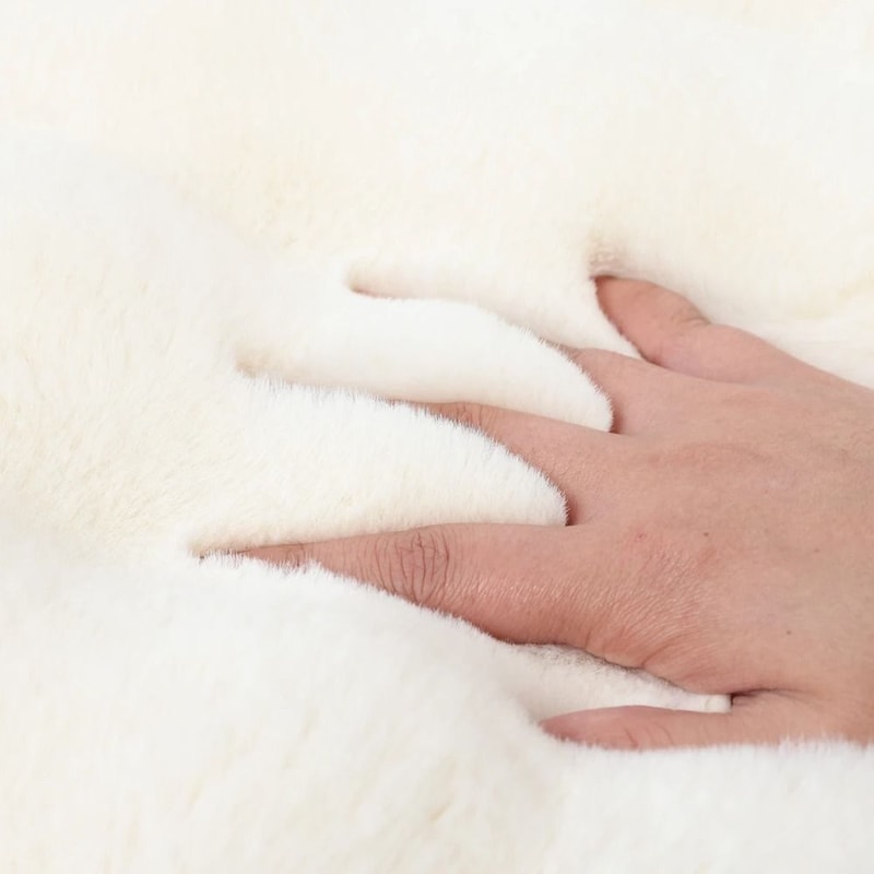 Faux Fur Rug Round Fluffy Carpet Soft Bubble Texture Bedroom And Kids Room Rug 10