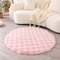 Faux Fur Rug Round Fluffy Carpet Soft Bubble Texture Bedroom And Kids Room Rug 13