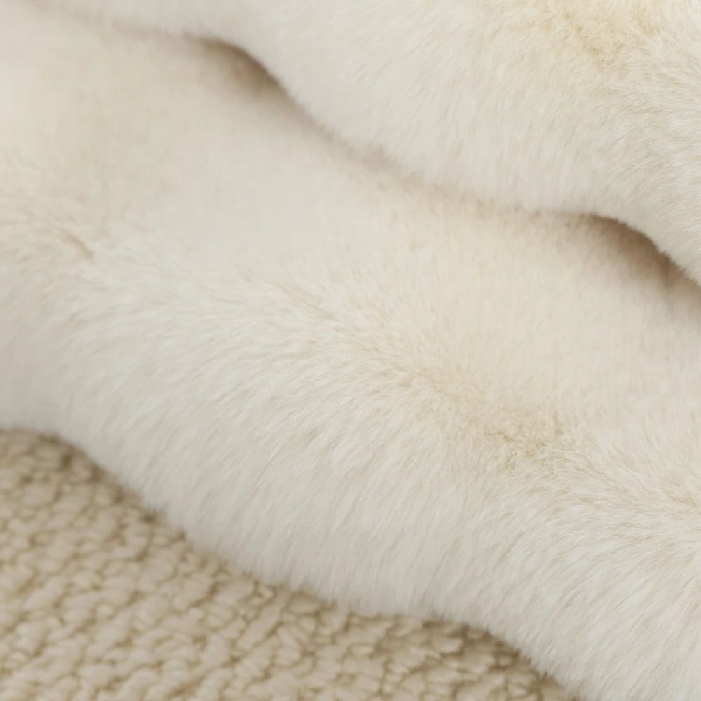 Faux Fur Rug Round Fluffy Carpet Soft Bubble Texture Bedroom And Kids Room Rug 8