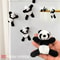 Cute Panda Figurines Cartoon Animal Decor Panda Desk Decor Set 1
