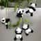Cute Panda Figurines Cartoon Animal Decor Panda Desk Decor Set 3