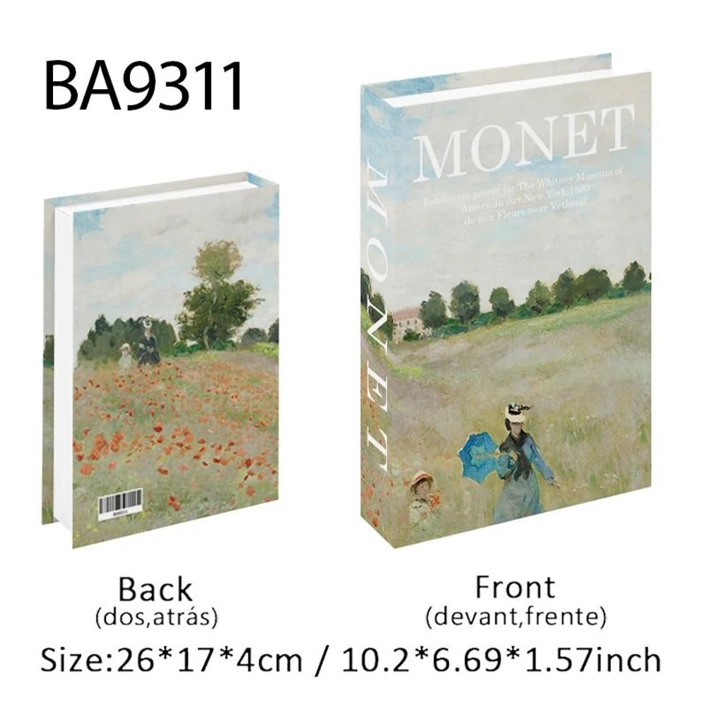 Decorative Book Box Fake Book Decor Coffee Table Books Storage Box Art Design 0