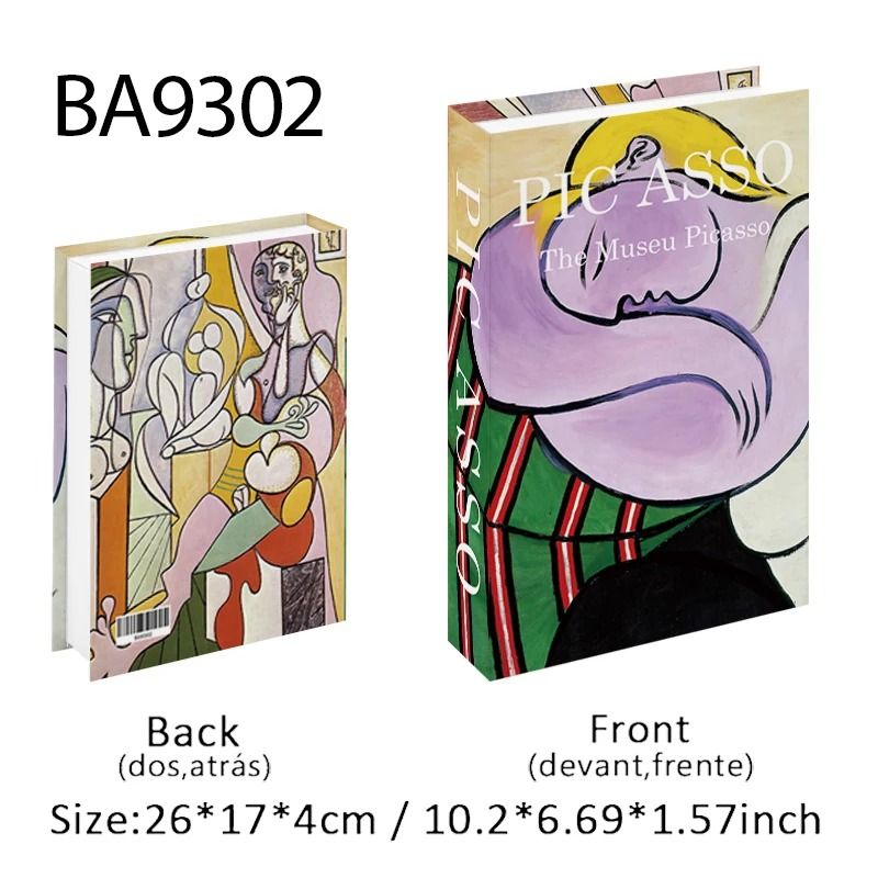 Decorative Book Box Fake Book Decor Coffee Table Books Storage Box Art Design 13