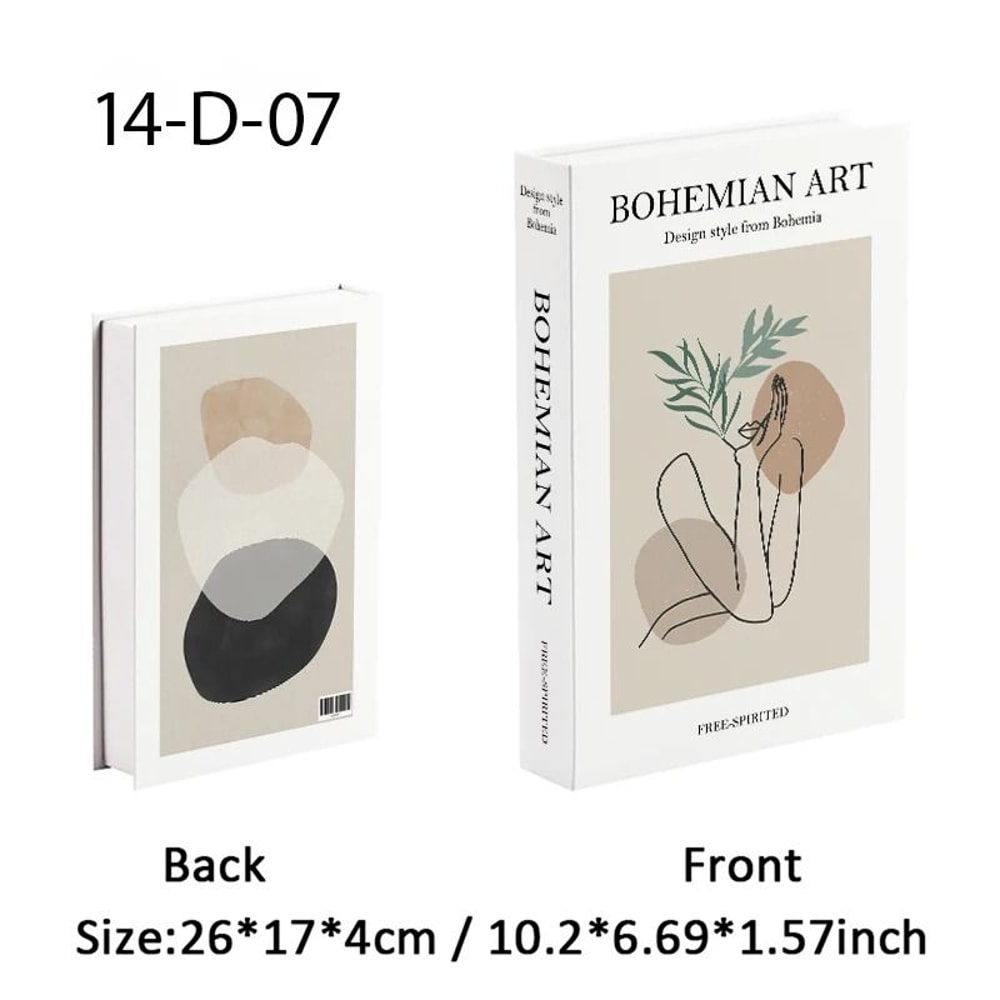 Decorative Book Box Fake Book Decor Coffee Table Books Storage Box Art Design 15