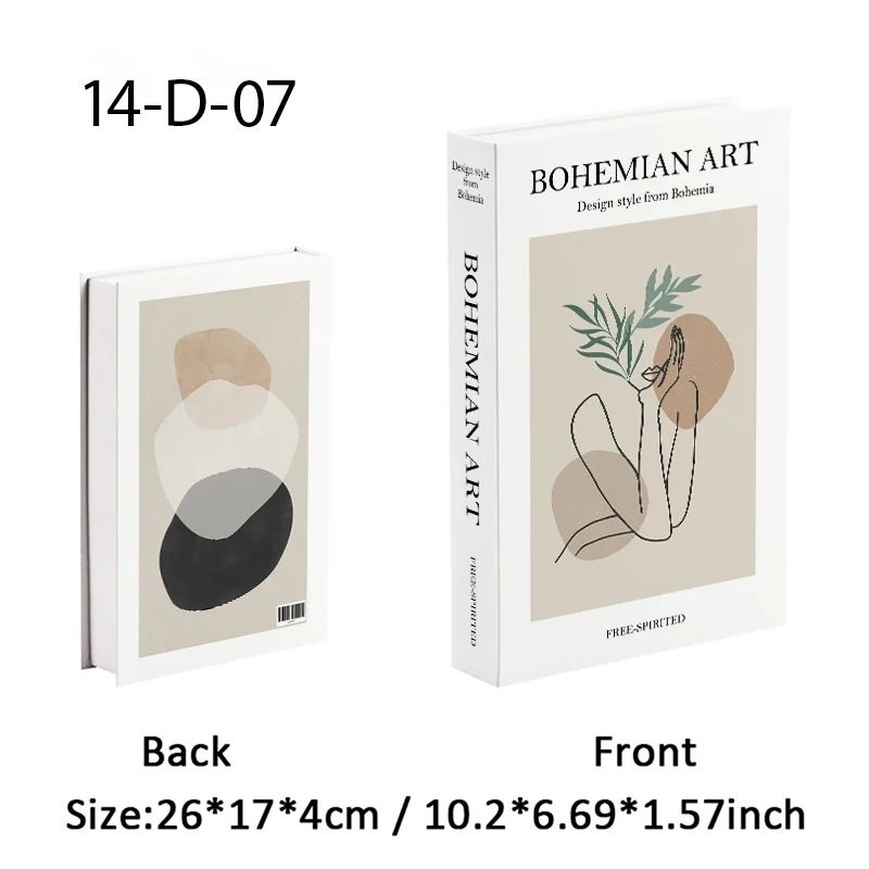 Decorative Book Box Fake Book Decor Coffee Table Books Storage Box Art Design 15
