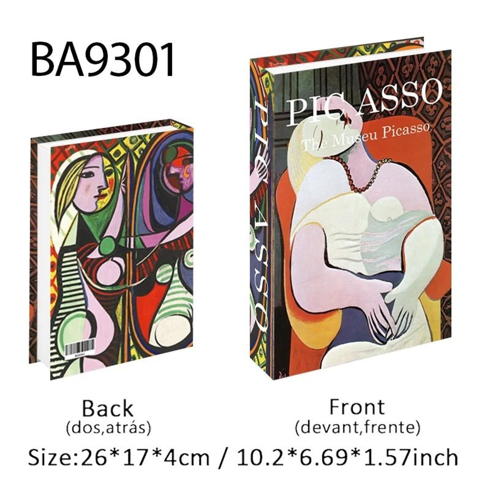 Decorative Book Box Fake Book Decor Coffee Table Books Storage Box Art Design 16