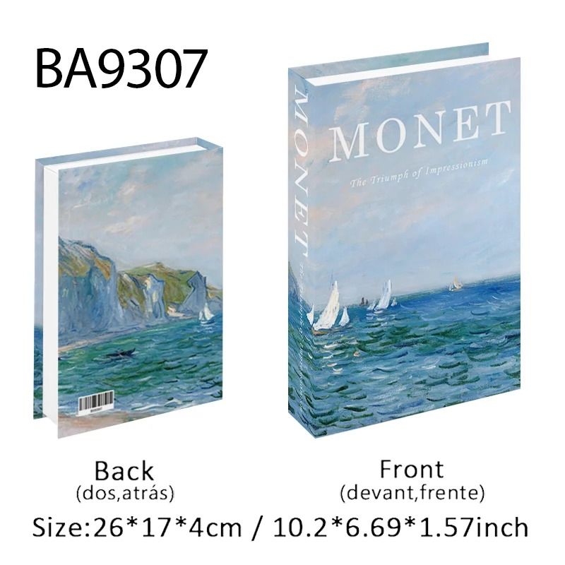 Decorative Book Box Fake Book Decor Coffee Table Books Storage Box Art Design 4