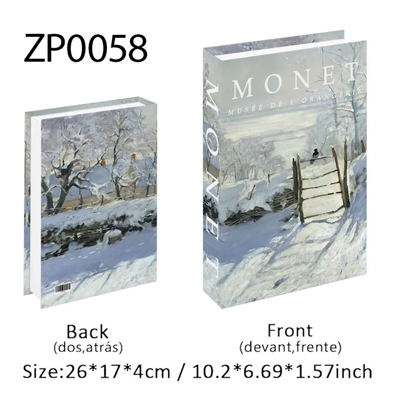Decorative Book Box Fake Book Decor Coffee Table Books Storage Box Art Design 8