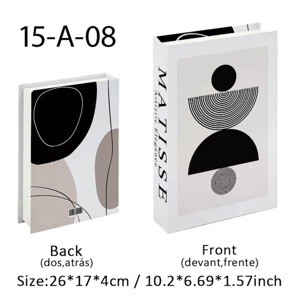 Decorative Book Box Fake Book Decor Coffee Table Books Storage Box Art Design 26