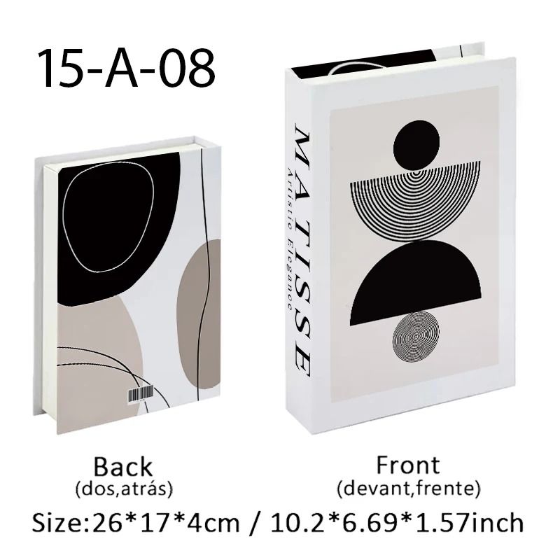 Decorative Book Box Fake Book Decor Coffee Table Books Storage Box Art Design 26