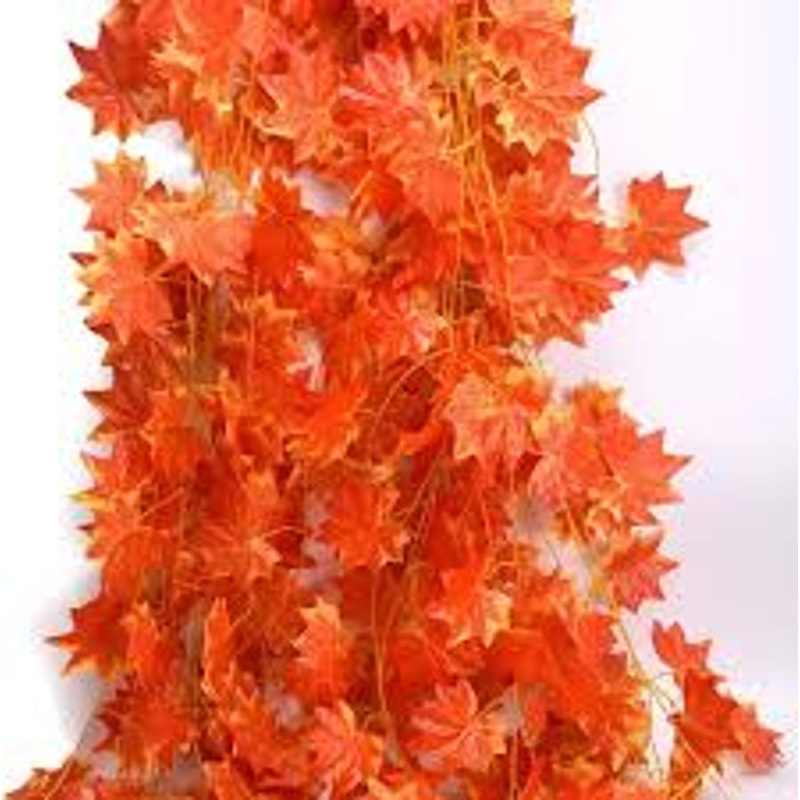 Autumn Maple Leaf Garland Artificial Fall Decoration Vine For Thanksgiving And Home Decor 2