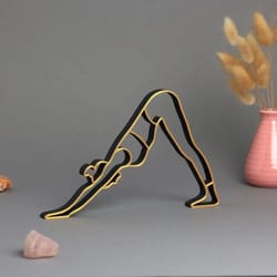 abstract yoga lady figurine meditation decor modern yoga home decor sculpture