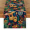 Mexican Table Runner Colorful Linen Table Runner Day Of The Dead Cactus Table Decor 2