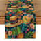 Mexican Table Runner Colorful Linen Table Runner Day Of The Dead Cactus Table Decor 6