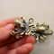 Brass Octopus Figurine Mini Sea Animal Desk Decor Tea Pet Ornament 6