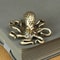 Brass Octopus Figurine Mini Sea Animal Desk Decor Tea Pet Ornament 0