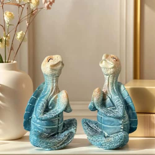Meditation Turtle Statue Resin Zen Turtle Decor for Home and Garden