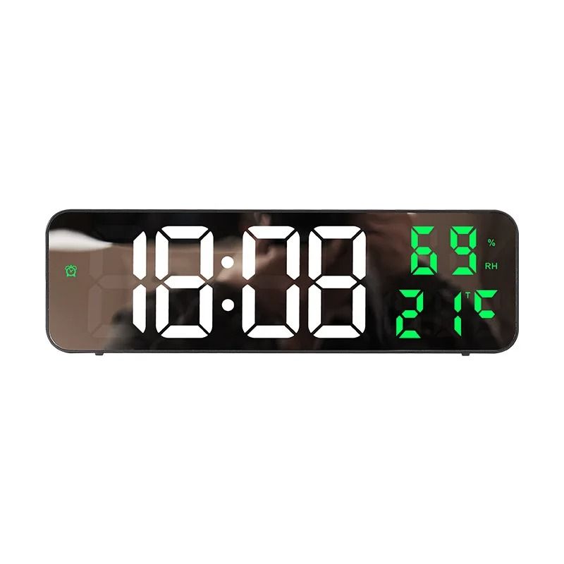 Large LED Digital Wall Clock USB Powered Alarm Clock With Temperature And Humidity Display 1