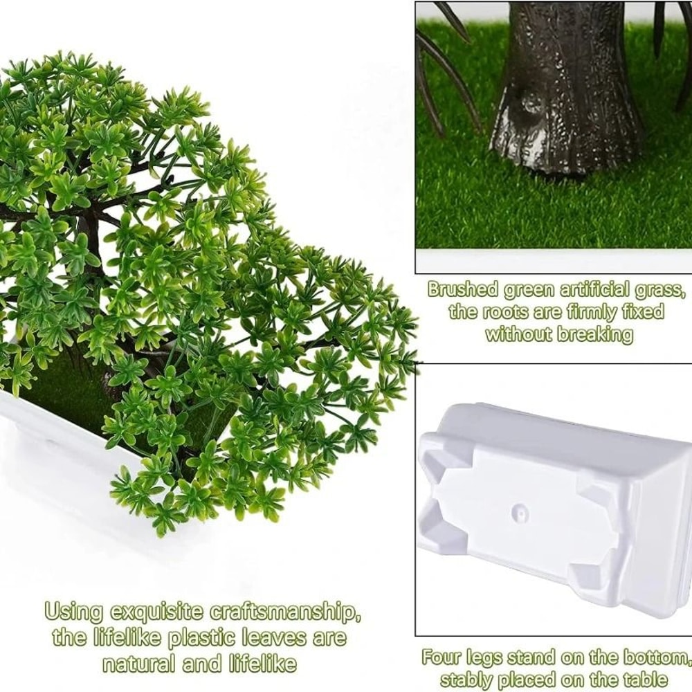 Artificial Bonsai Tree Mini Fake Plant Decor For Home Tabletop And Garden 4
